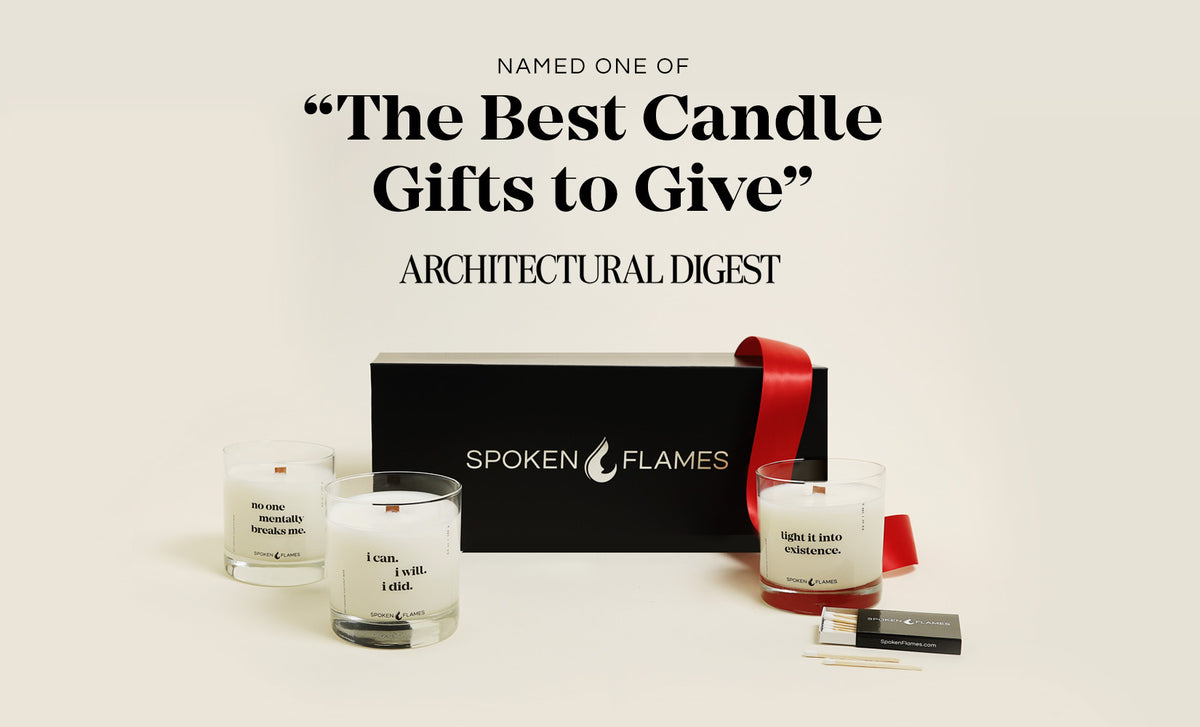 Named One of the “Best Candles” by Architectural Digest Spoken Flames