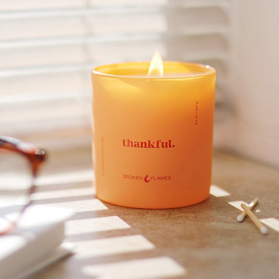 Thankful Fall Candle for Autumn