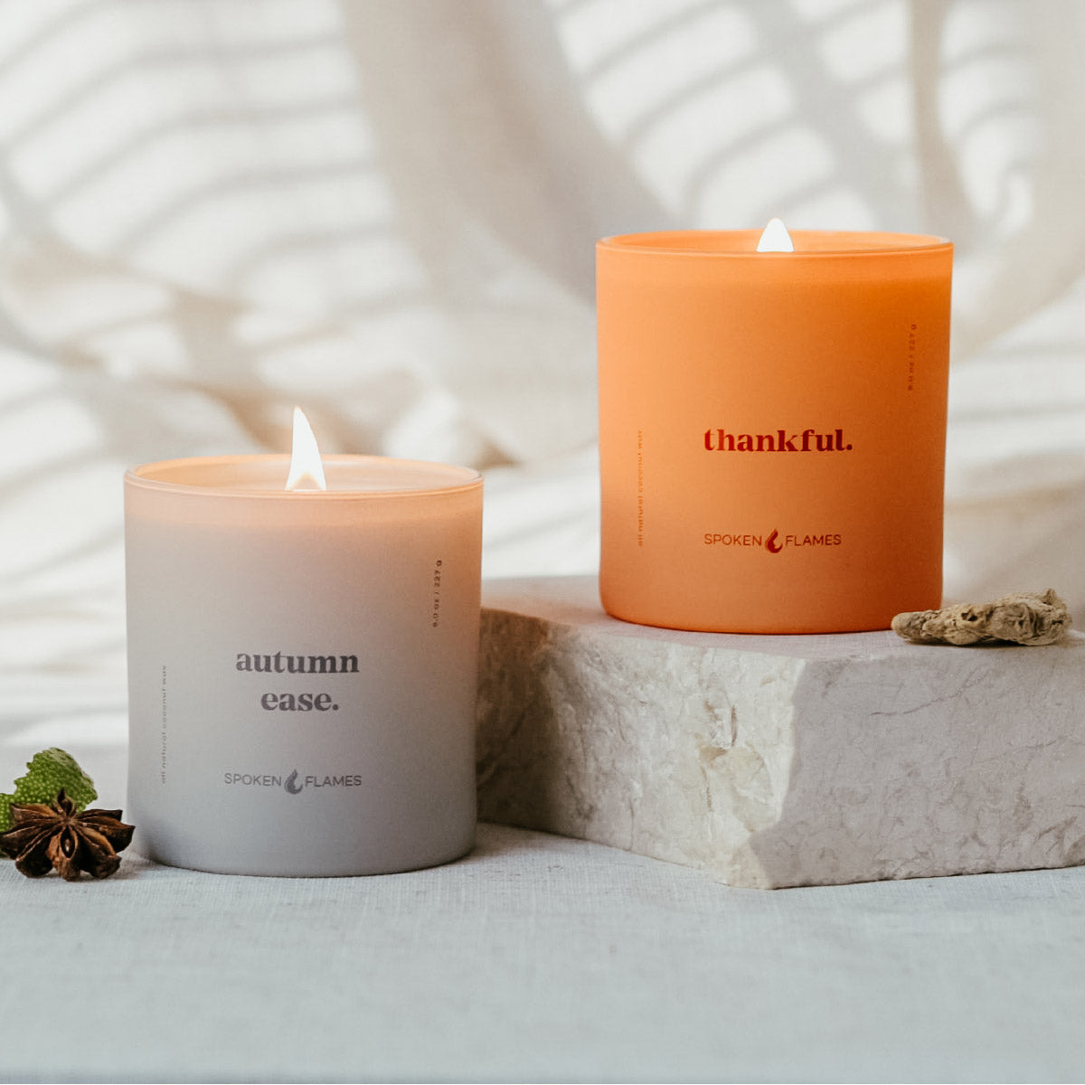 Fall Candles: Autumn Ease Candle and Thankful Candle