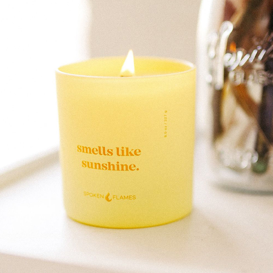 Spoken Flames Smells Like Sunshine Candle