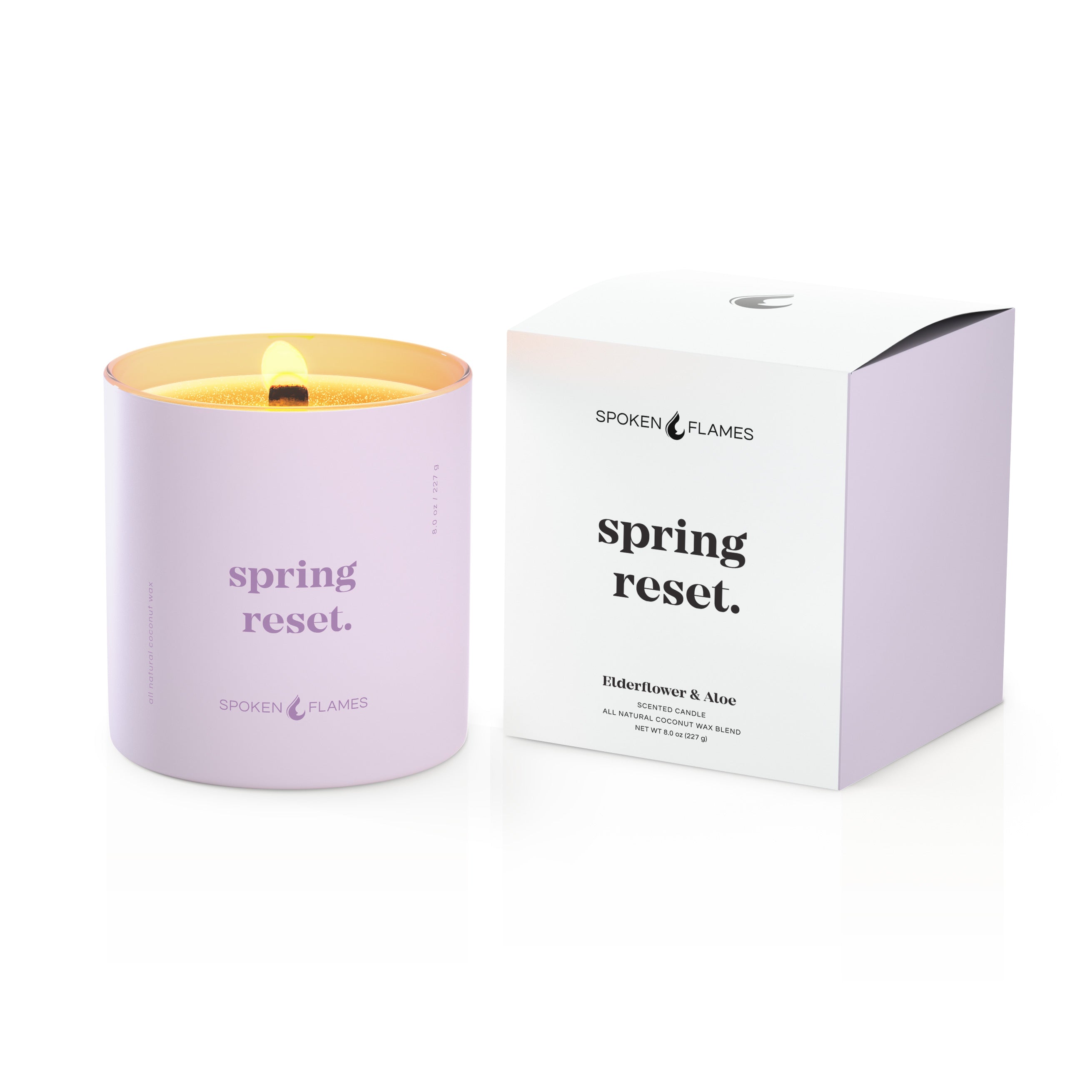 Spring Lilac Wood Wick Candle, 9 oz Spring Lilac Crackling Wood Wick Candle,  Spring Lilac Wood Wick Candle Gifts, Lilac Soy Candle Gifts